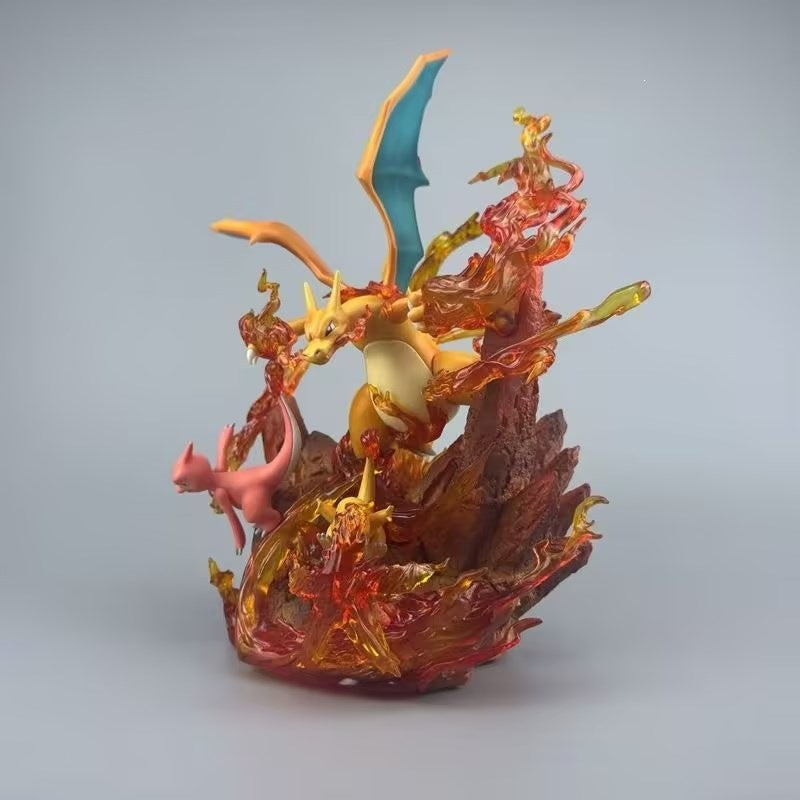 Pokemon Charizard evolution diorama statue