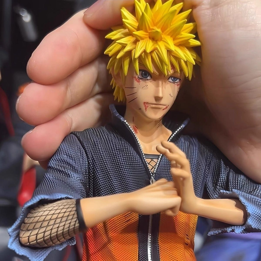 Naruto Uzumaki hand seal battle damage GK statue