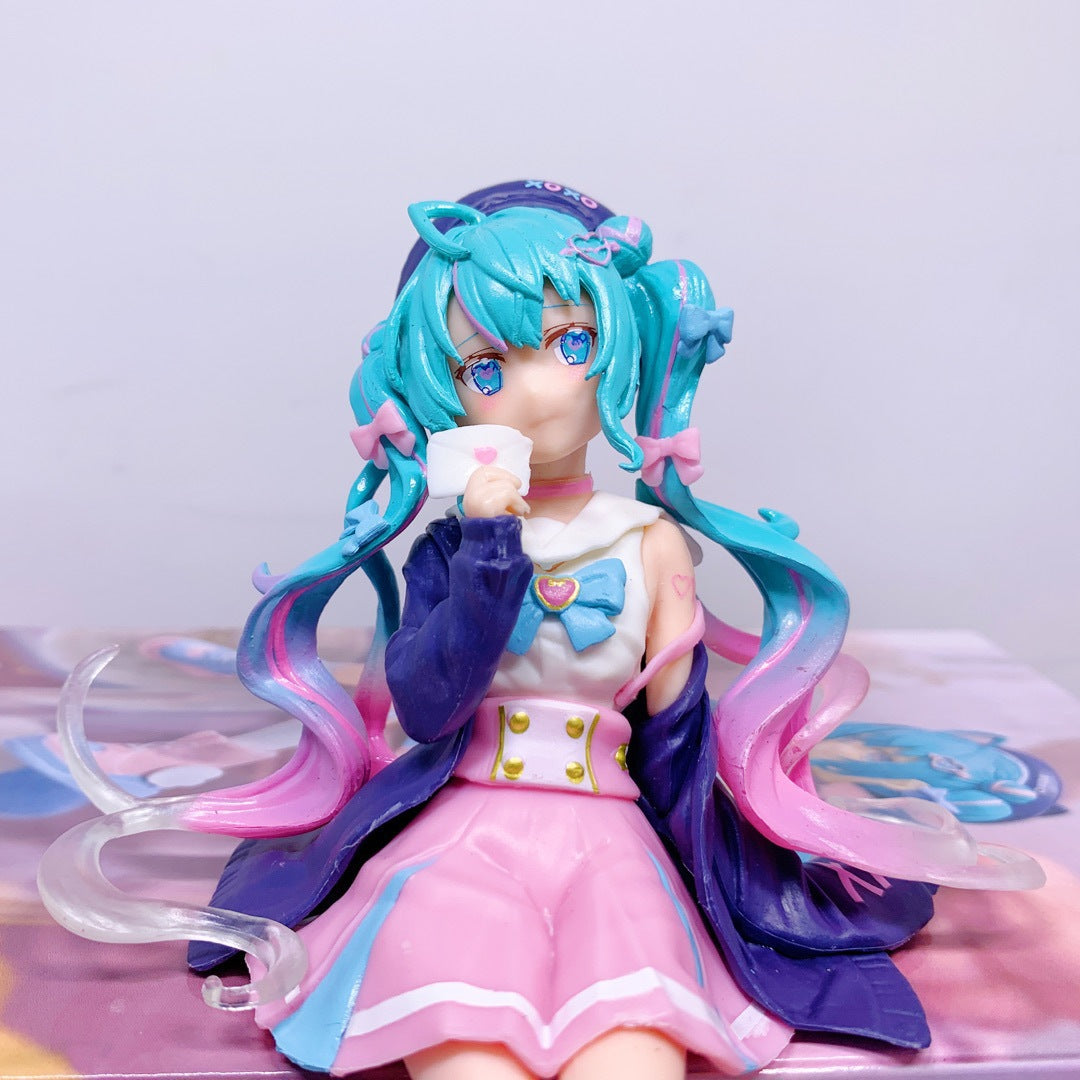 Sakura Miku + dream loungewear miku sitting figure