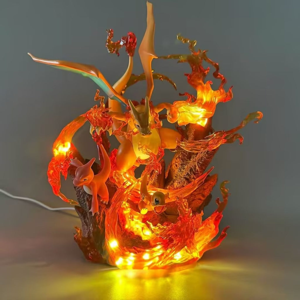 Pokemon Charizard evolution diorama statue