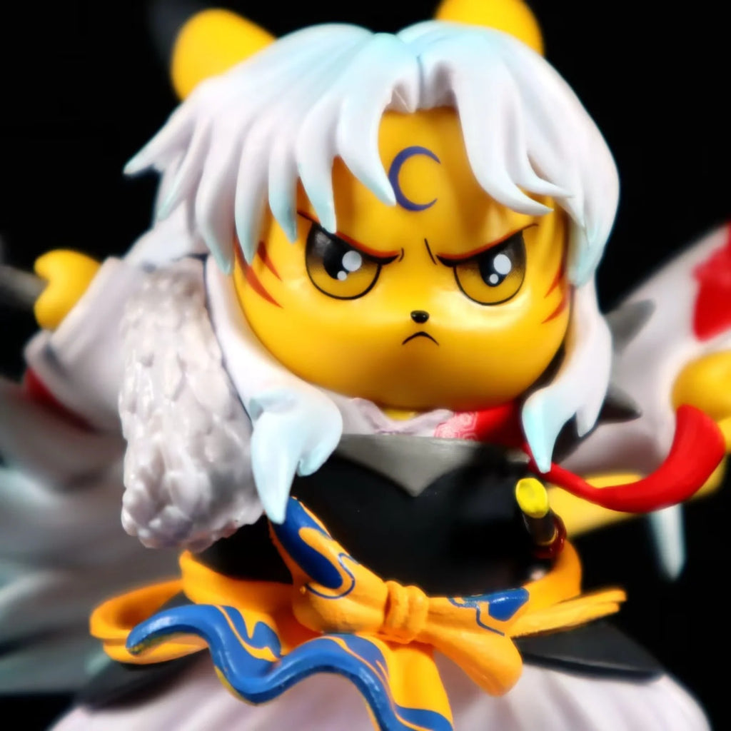 Pokemon x Inuyasha Pikachu Cos Sesshomaru Sword Scene Diorama Statue