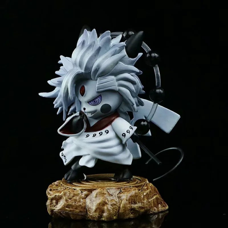 Pokemon × Naruto Crossover Pikachu Cos Uchiha Madara Six Paths GK Statue