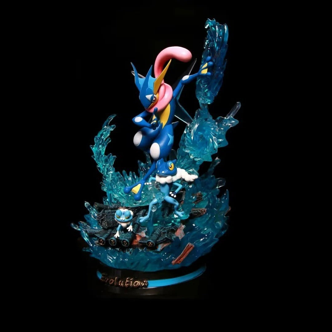 Pokemon Froakie Frogadier Greninja GK Diorama Statue