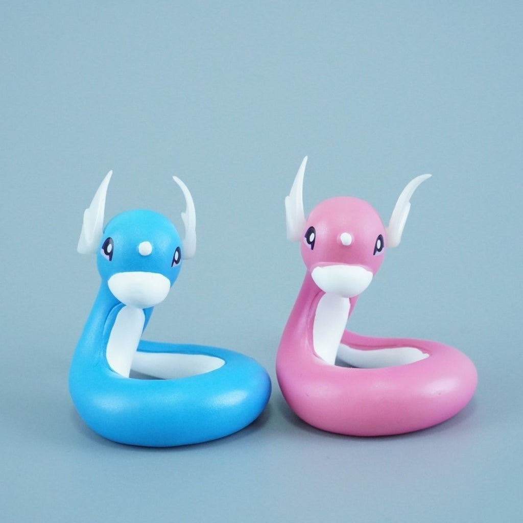Pokemon Dratini & Dragonair Normal & Shiny Color Diorama Statue