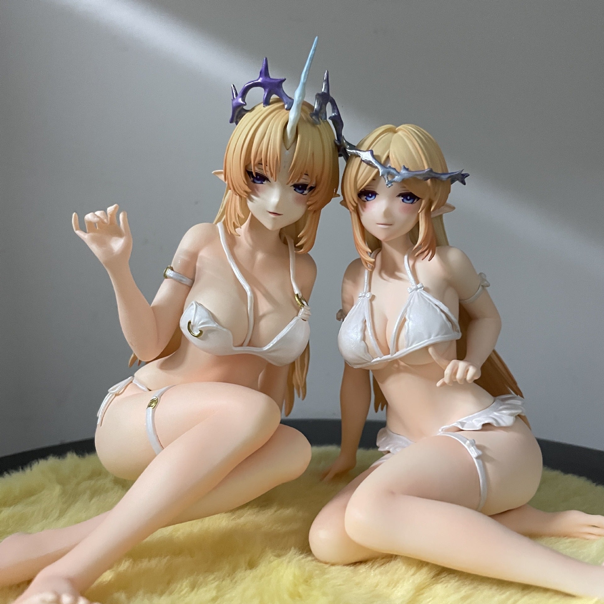 Original elf girl two‑figure set bikini anime figure