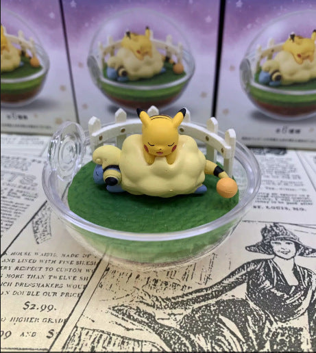 Pokemon Transparent Ball Terrarium Scene GK Statue Full Set