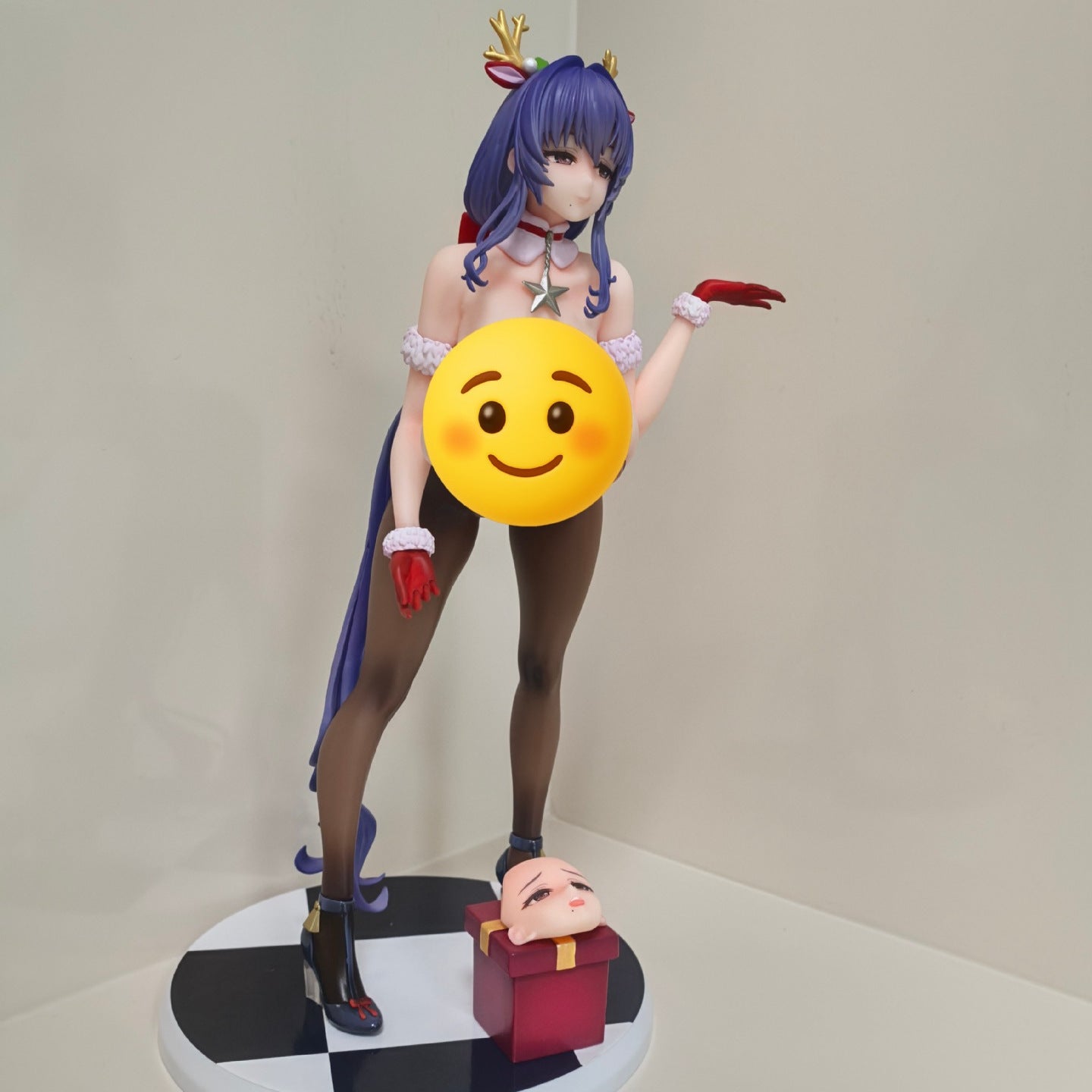 Anime girl christmas deer antler GK figure