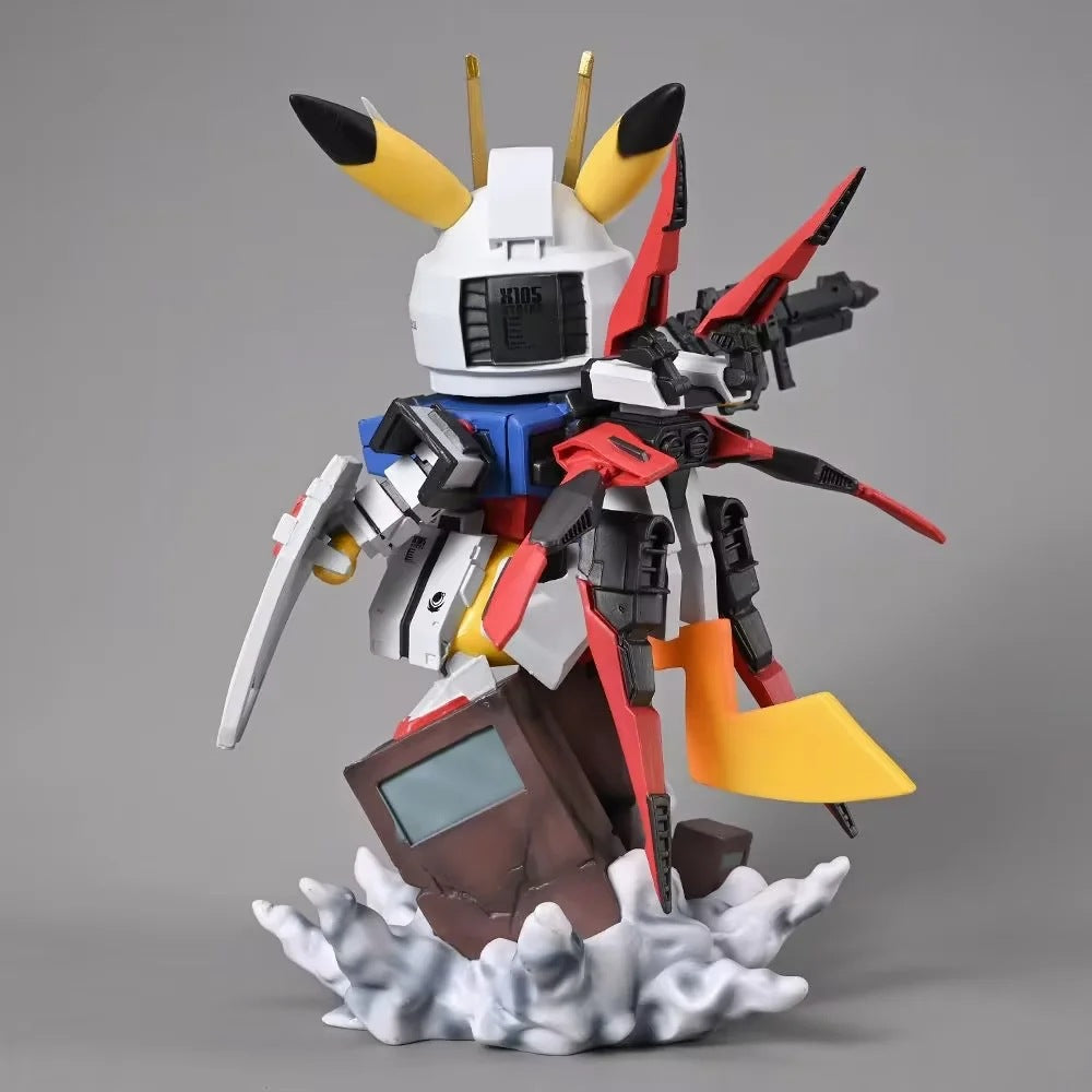 Pokemon × Gundam Crossover Pikachu Cos Strike Gundam GK Statue