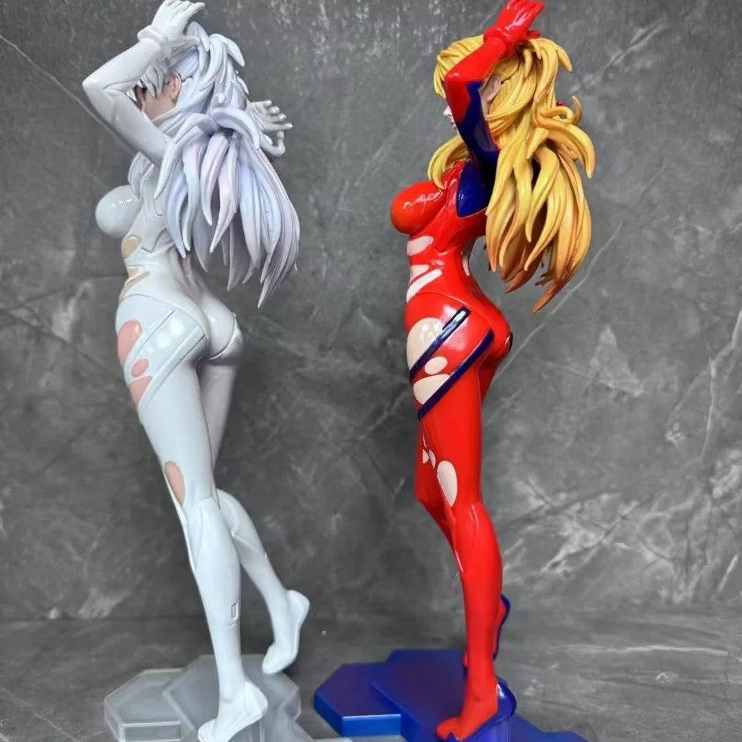 EVA Asuka Ayanami Rei torn plugsuit figure