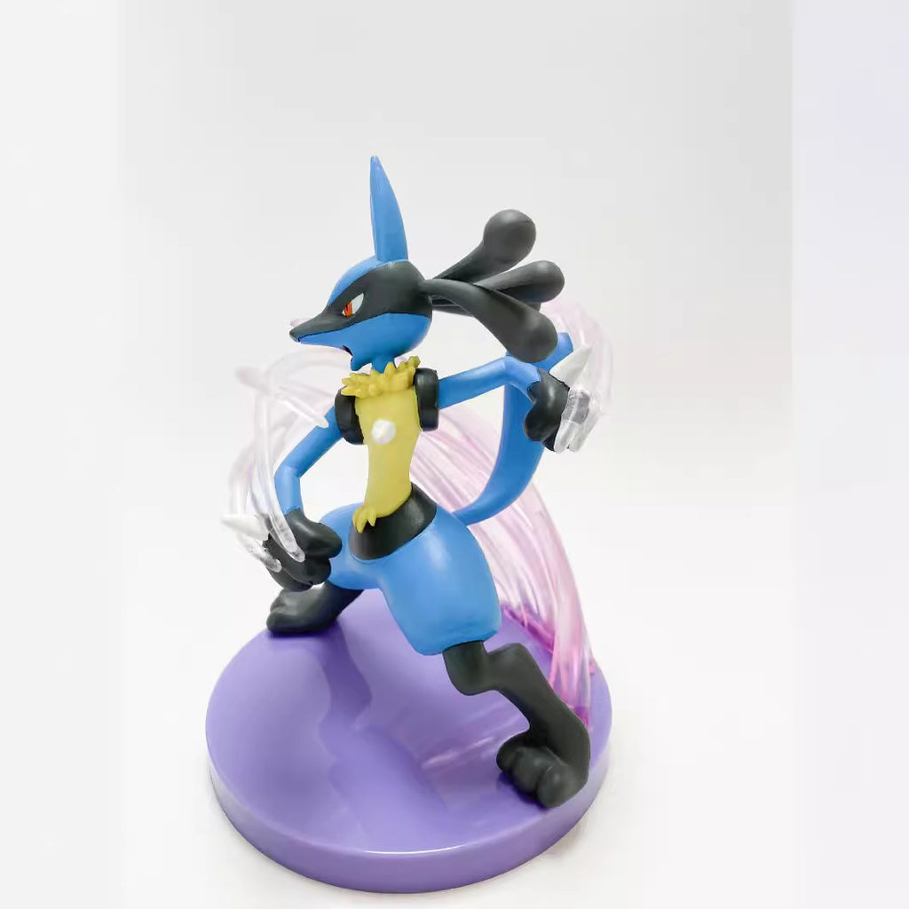 Pokemon Lucario Aura Sphere Battle Scene Diorama Statue