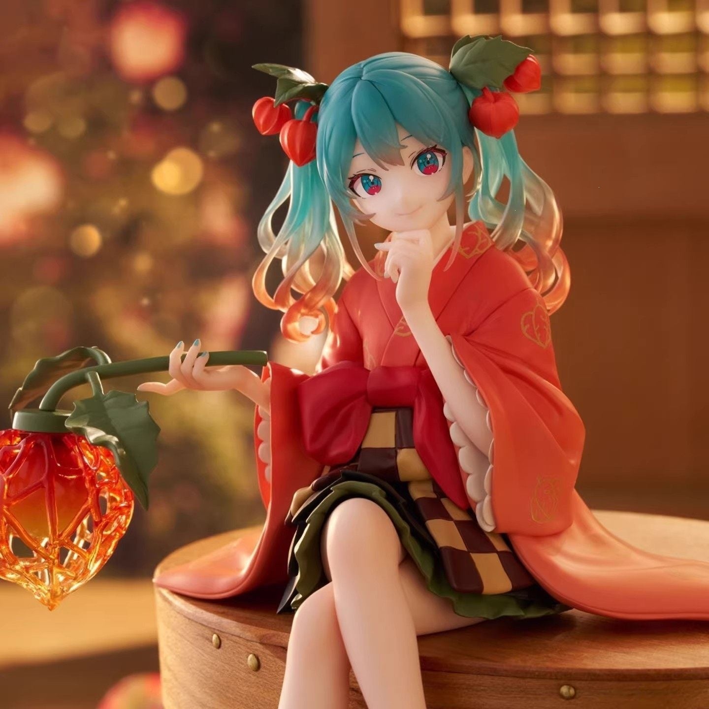 Hatsune Miku physalis kimono sitting figure