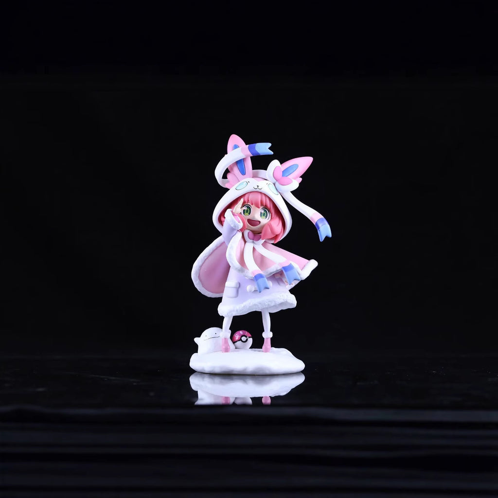 Spy x Family Anya Forger Cos Sylveon Winter Snow Scene Diorama Statue