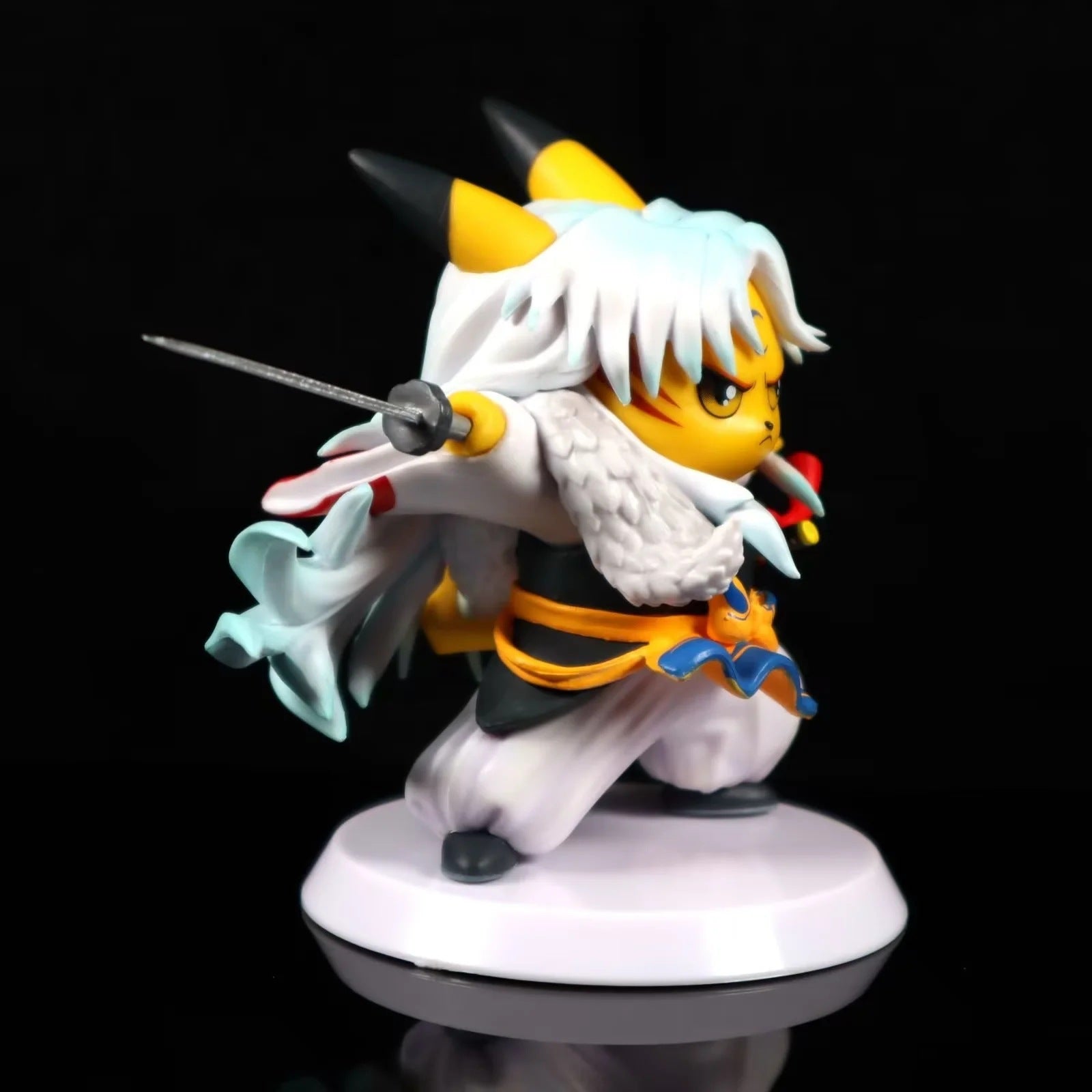 Pokemon x Inuyasha Pikachu Cos Sesshomaru Sword Scene Diorama Statue