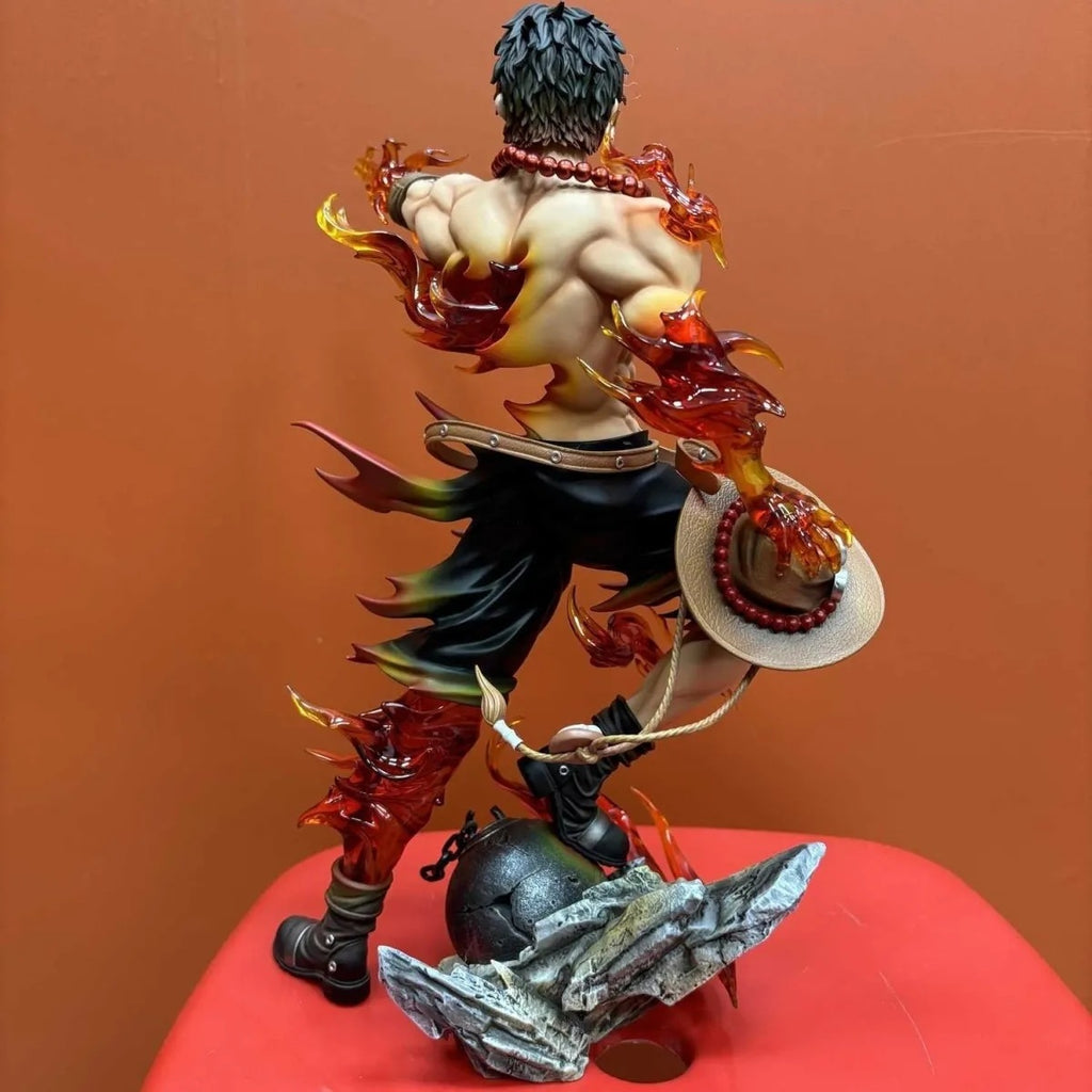 One Piece Portgas D Ace fire effect figure