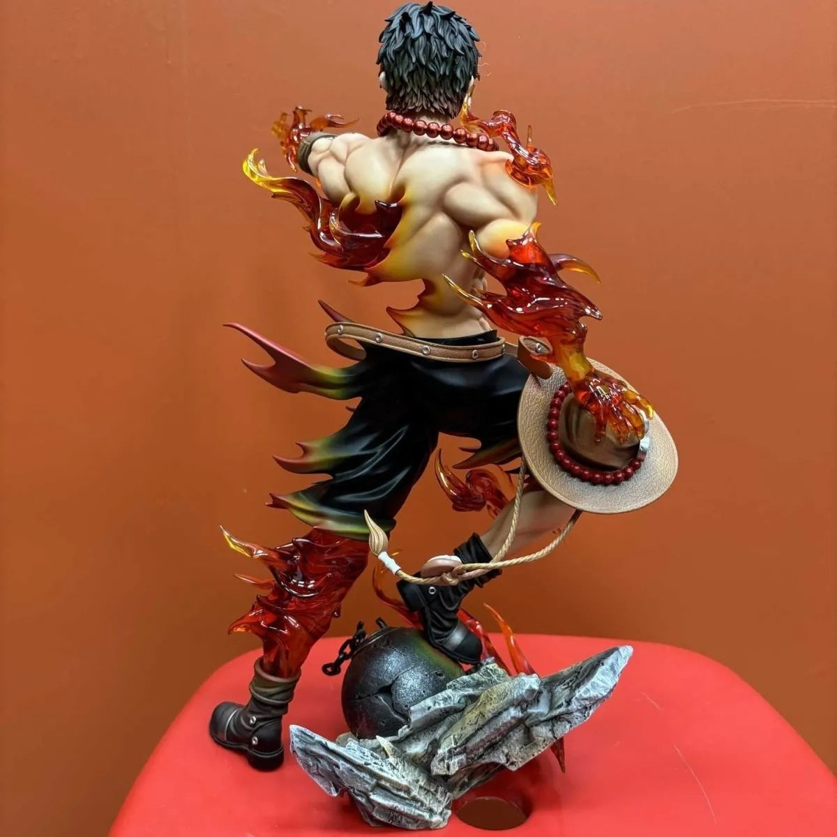 One Piece Portgas D Ace fire effect figure