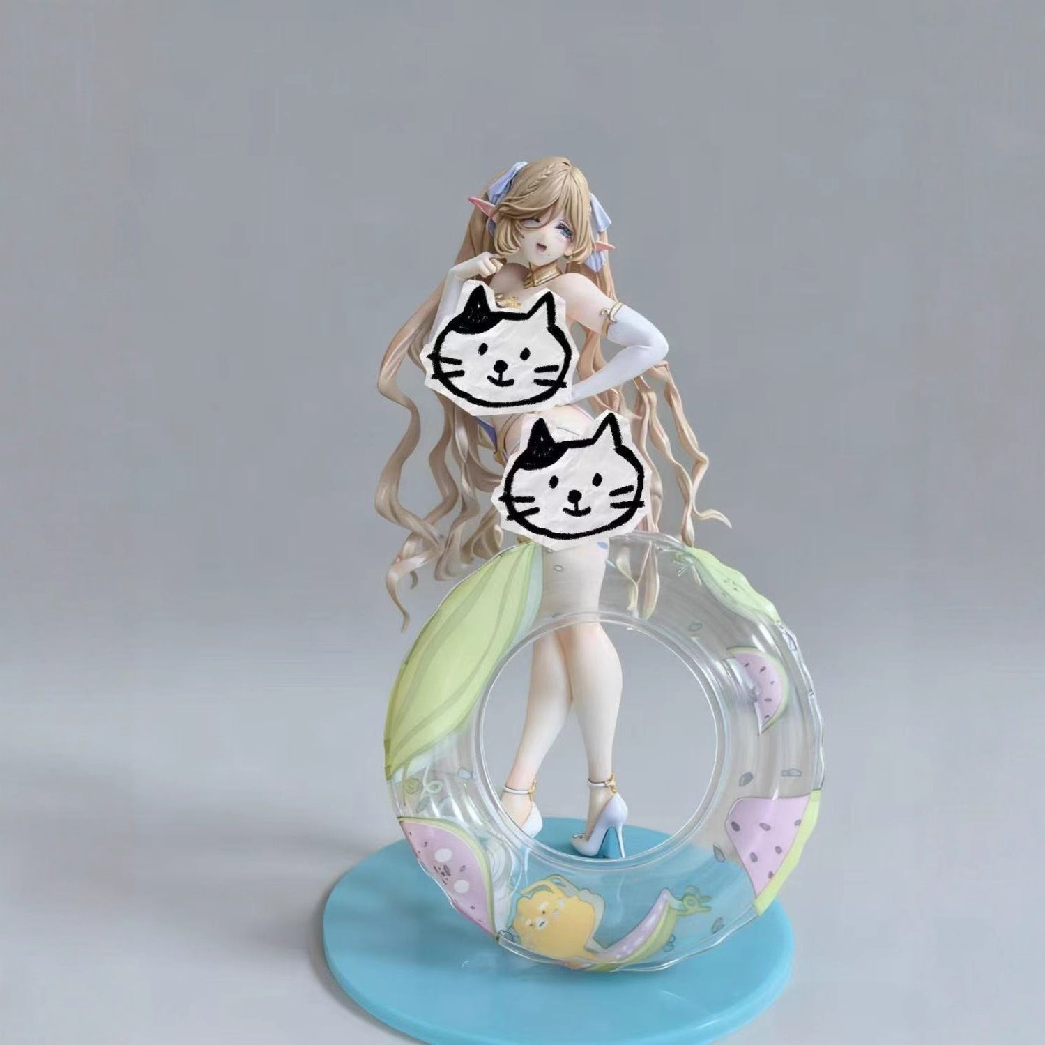 blonde twin tail bunny dress anime figure 1/4