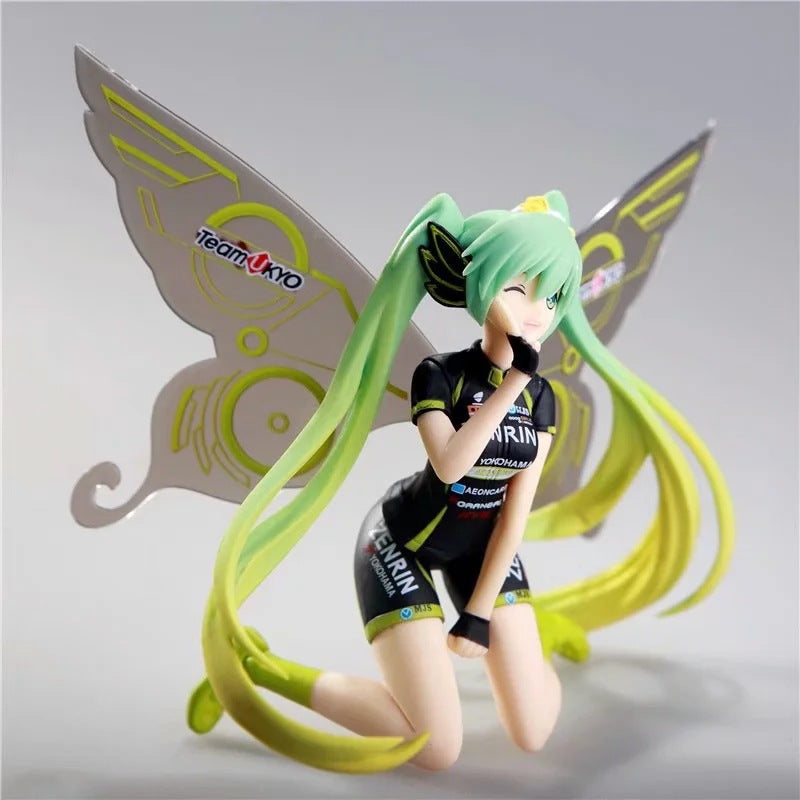 Hatsune Miku racing kneeling statue