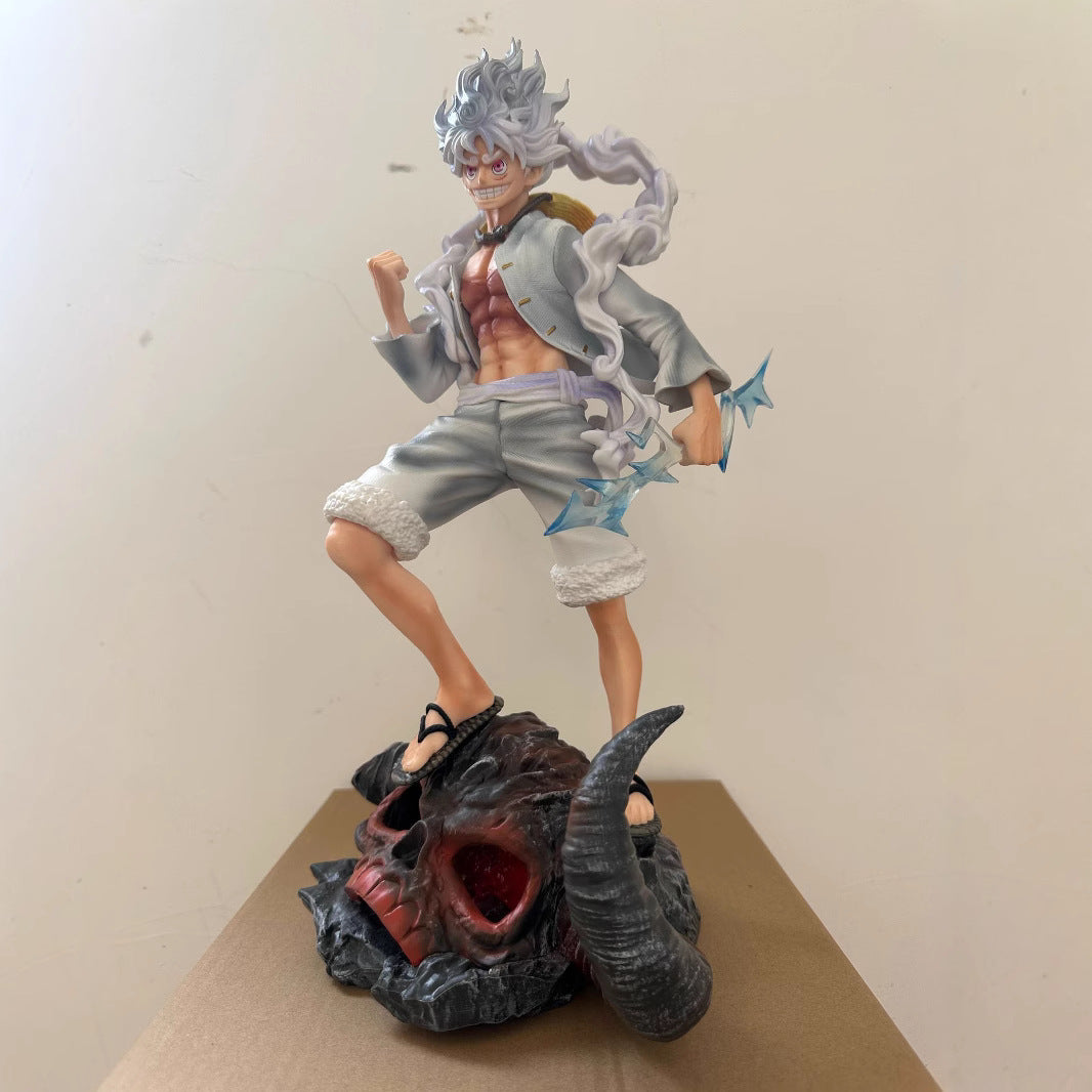 One Piece King Large Tauren Ghost Island Five Level Nica Luffy Luminous Ornament Model Box Set Handmade