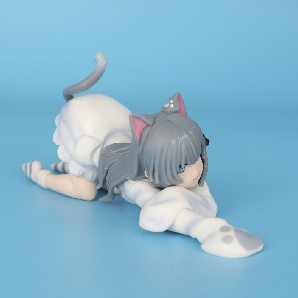 Nekoha Shizuku lying down cat girl figure
