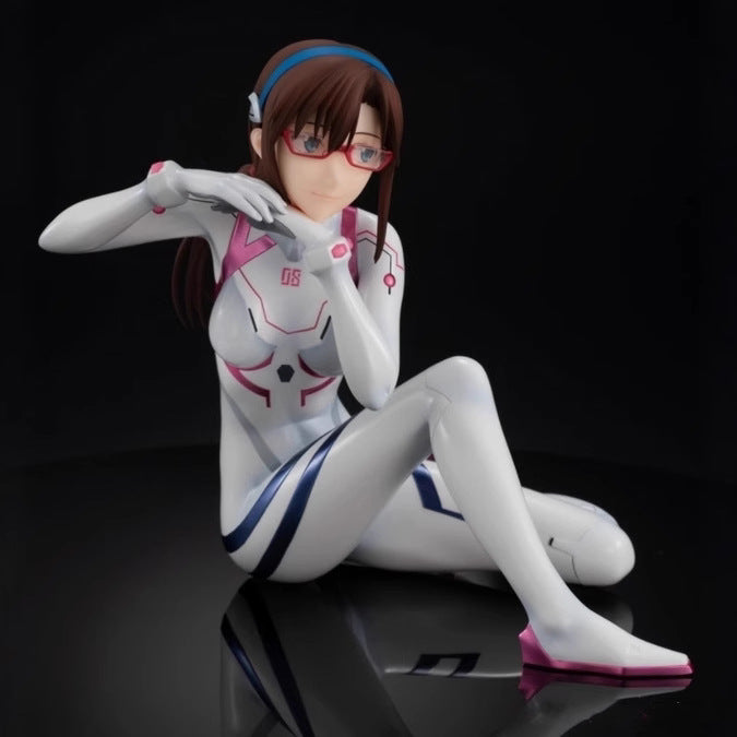 Evangelion three girls white plugsuit statue