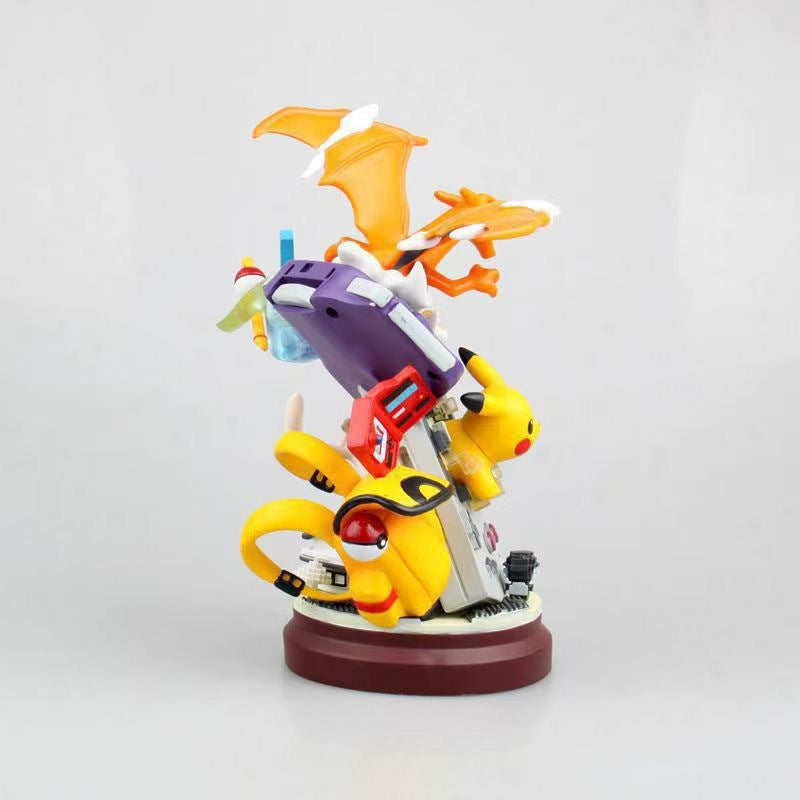 Pokemon retro game console diorama statue