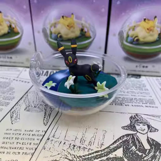 Pokemon Transparent Ball Terrarium Scene GK Statue Full Set