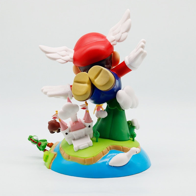 Super Mario wing flying diorama statue
