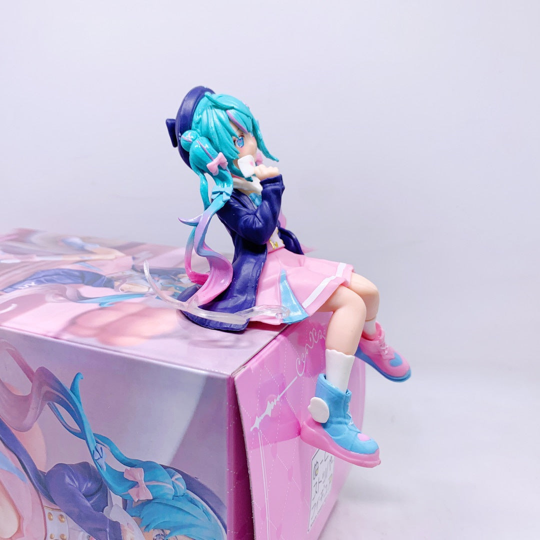 Sakura Miku + dream loungewear miku sitting figure