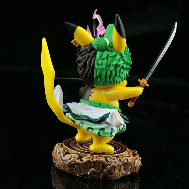 Pokemon × One Piece Crossover Pikachu Cos Zoro GK Statue