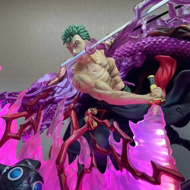 One Piece Roronoa Zoro dragon light up GK statue