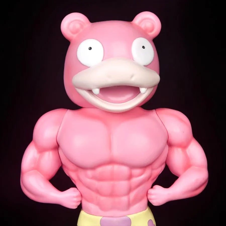 SpongeBob × Pokemon Crossover Muscle Patrick Star GK Statue with Slowpoke Interchangeable Head