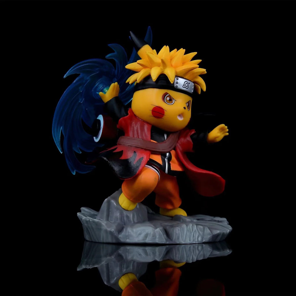 Pokemon × Naruto Crossover Pikachu Cos Naruto Sage Mode GK Statue