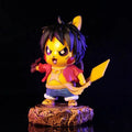 Pokemon × One Piece Crossover Pikachu Cos Luffy & Portgas D. Ace GK Statue Set