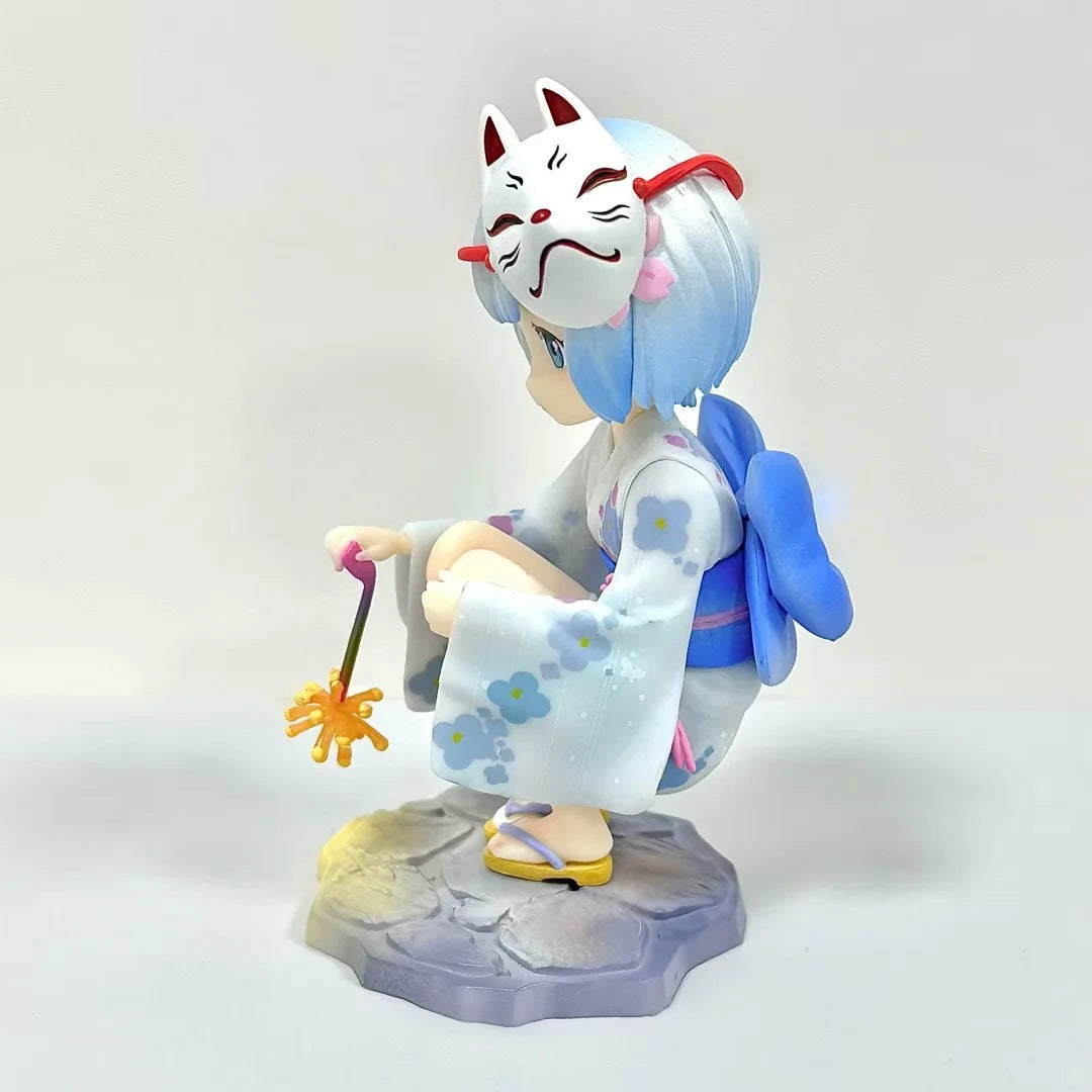 Re:Zero Ram & Rem Yukata Festival Q Version GK Statue Set
