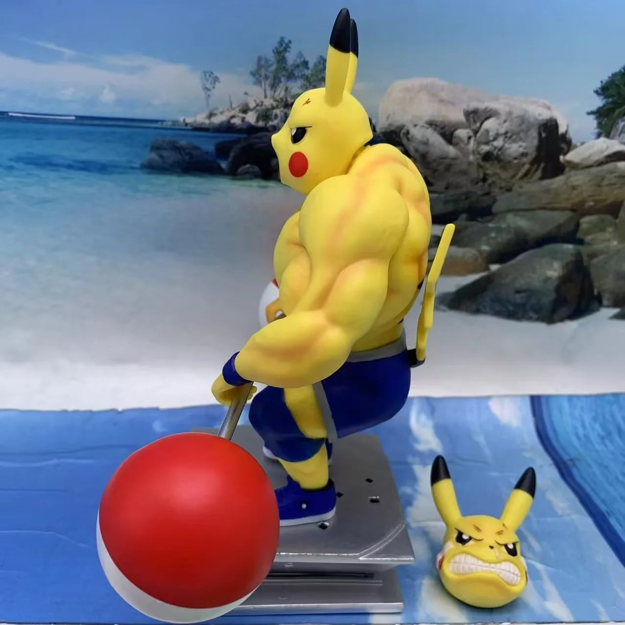 Pokemon Buff Muscle Pikachu GK Statue
