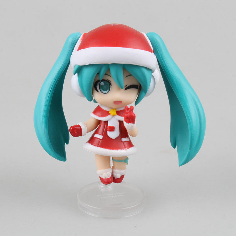 Hatsune Miku 6‑pcs nendoroid style mini figure set