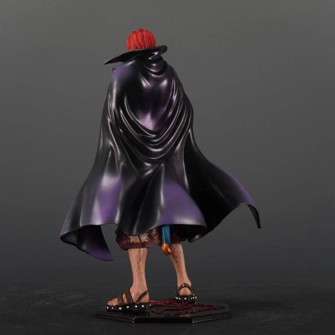 One Piece GK Dragon Tiger Shanks Red Hair Top War Four Emperors Standing Position Ornament Model Box Set Handmade