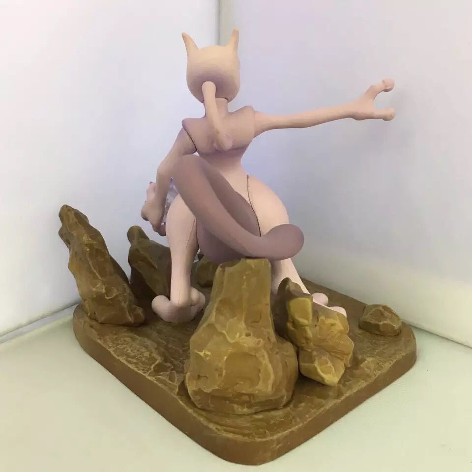 Pokemon Mewtwo Psychic Power Rock Scene Diorama Statue