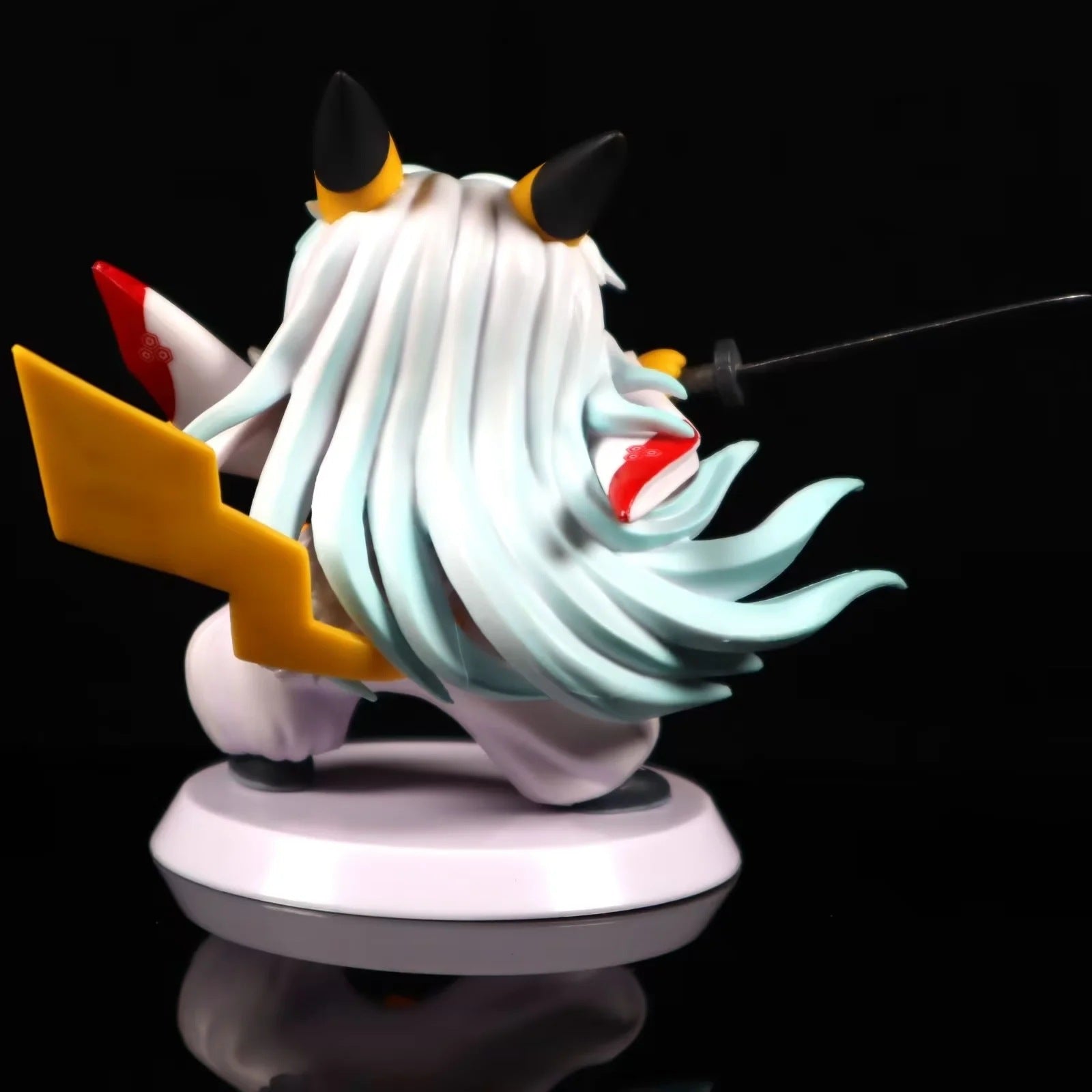 Pokemon x Inuyasha Pikachu Cos Sesshomaru Sword Scene Diorama Statue