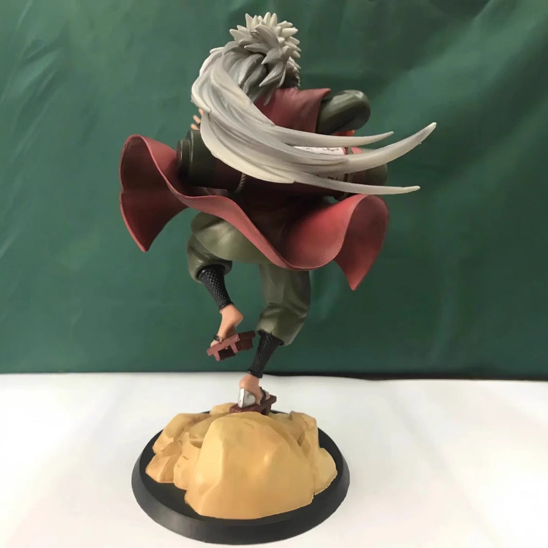 Naruto GK Jiraiya Statue Scene Model Desktop Ornament Box Set Handmade