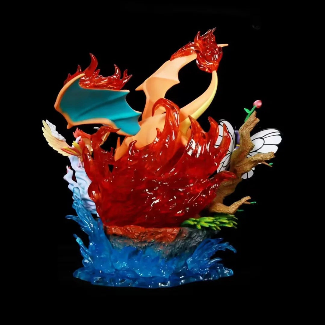 Pokemon Ash Kanto Starter Full Team Light‑Up GK Diorama Statue