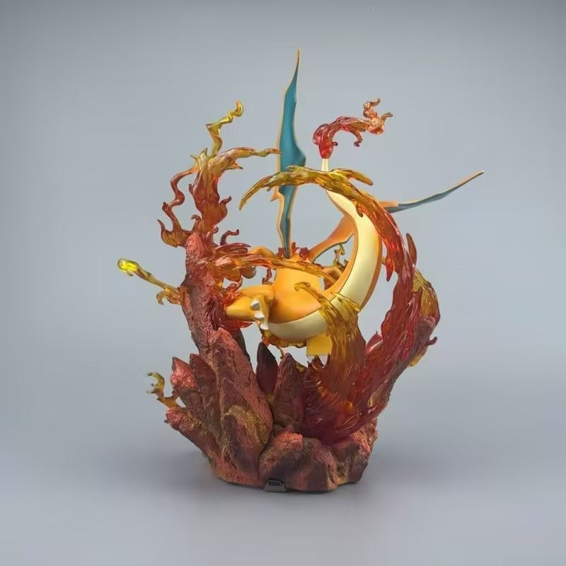 Pokemon Charizard evolution diorama statue