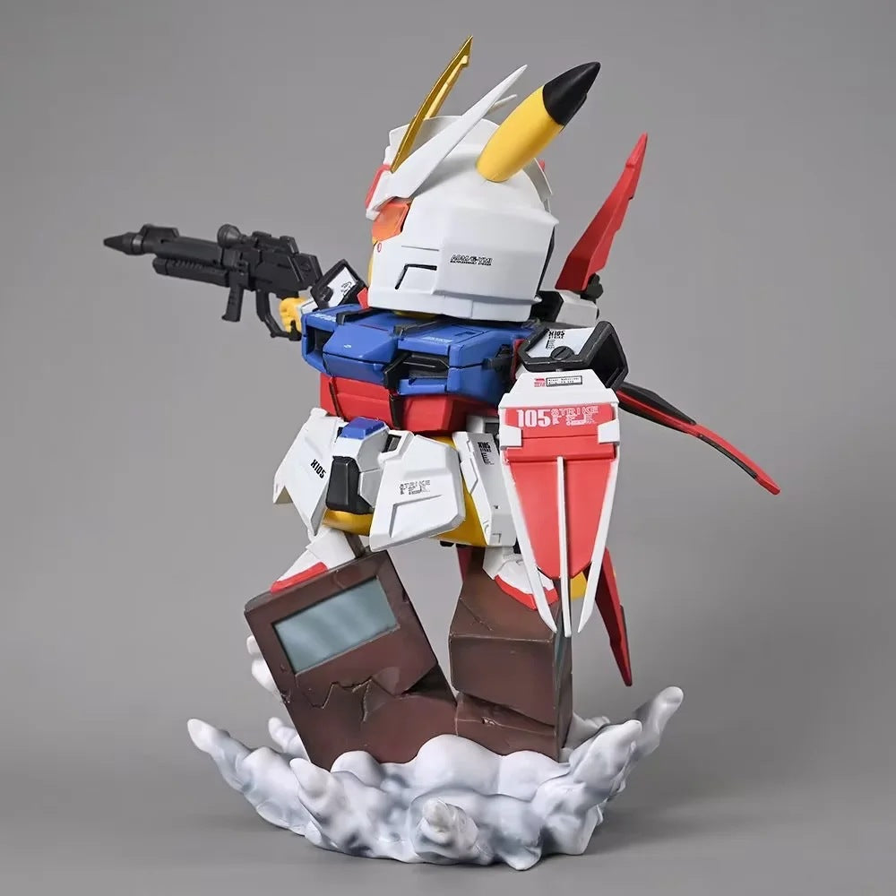 Pokemon × Gundam Crossover Pikachu Cos Strike Gundam GK Statue