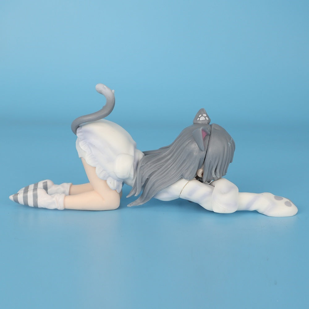 Nekoha Shizuku lying down cat girl figure