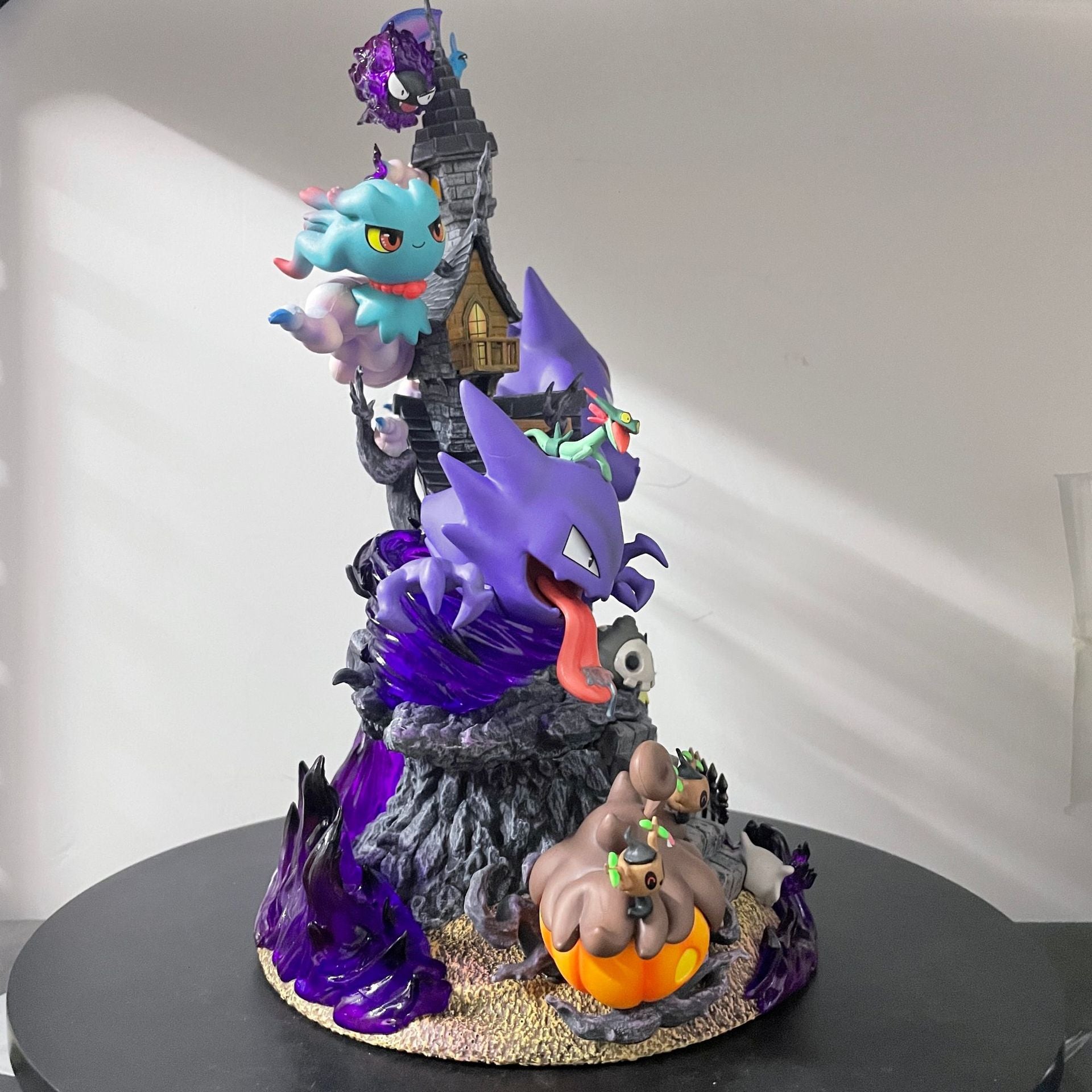 Pokemon Ghost‑Type Pokemon Halloween Haunted House Diorama Statue