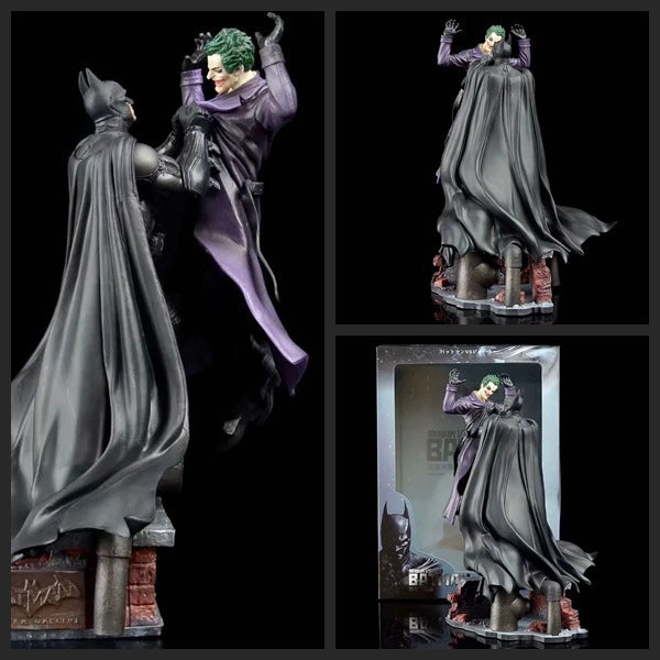 DC Batman vs Joker rooftop statue