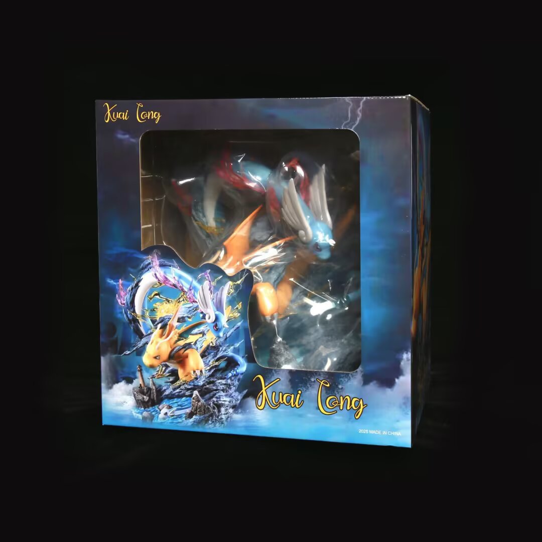 Pokemon Dragonite Dratini Dragonair diorama statue