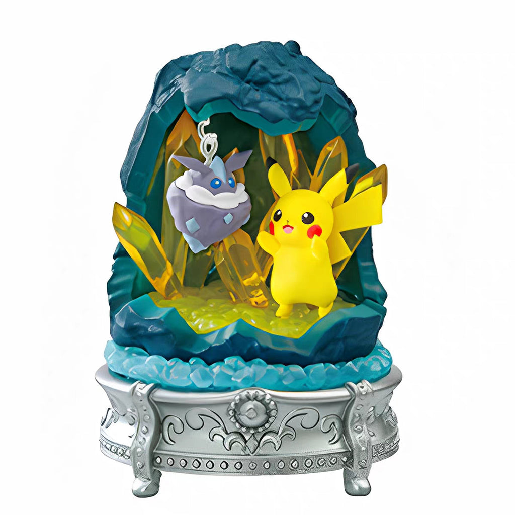 Pokemon 6‑Pcs Gemstone Ornament Diorama Mini Statue Set