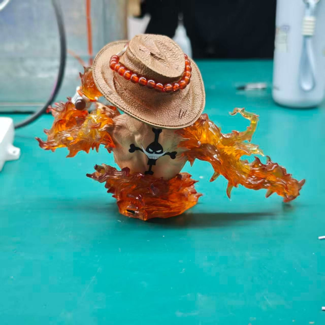 One Piece Portgas D. Ace bust figure with light