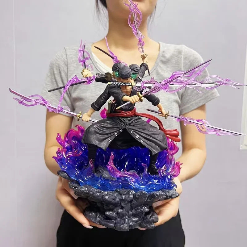 One Piece Zoro nine‑sword style figure